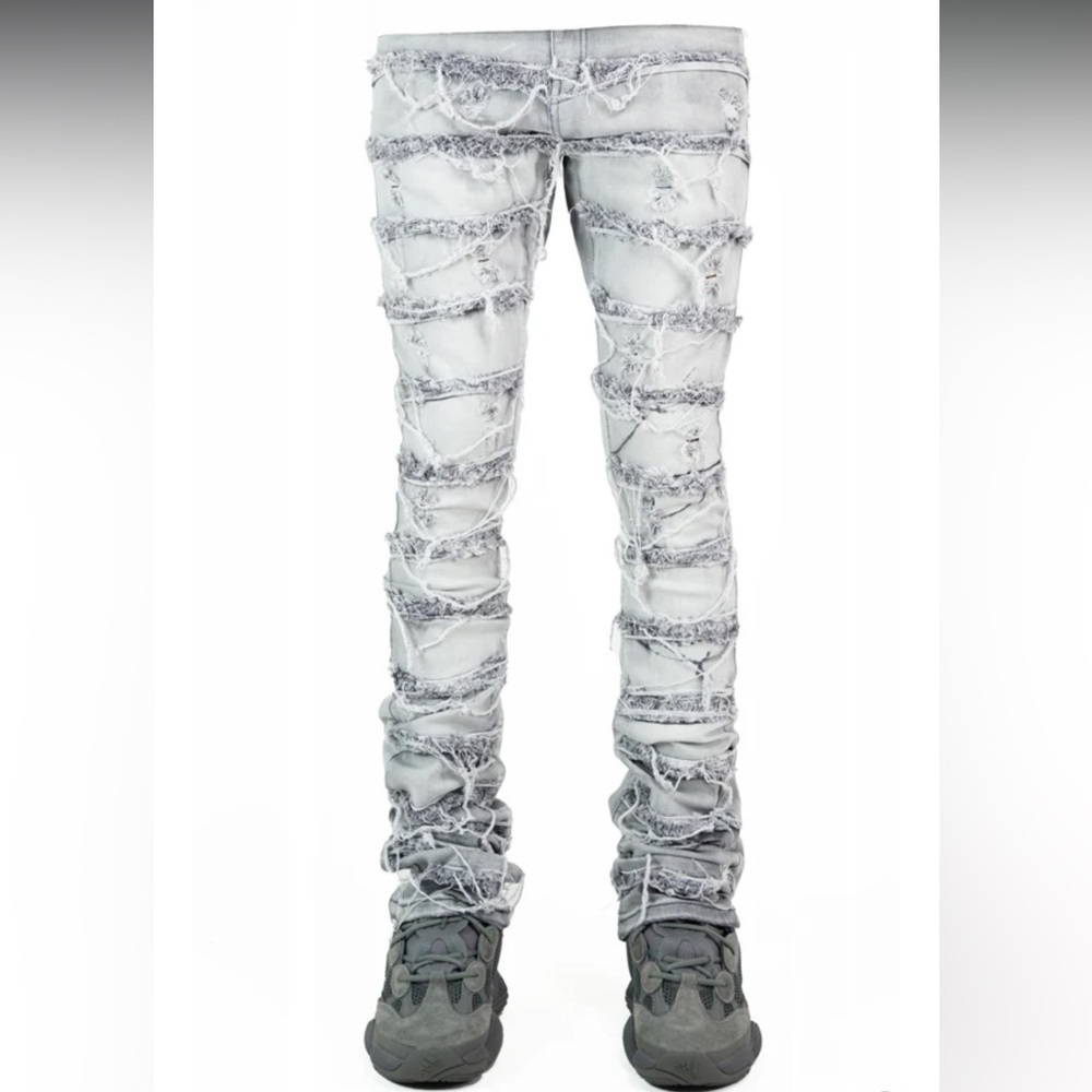 Focus "Wolf‎ Grey" Stacked Denim Sz. 36